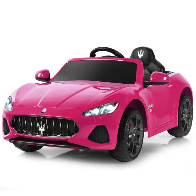 12V Kids Maserati GranCabrio Ride On Car with Remote Control - Pink