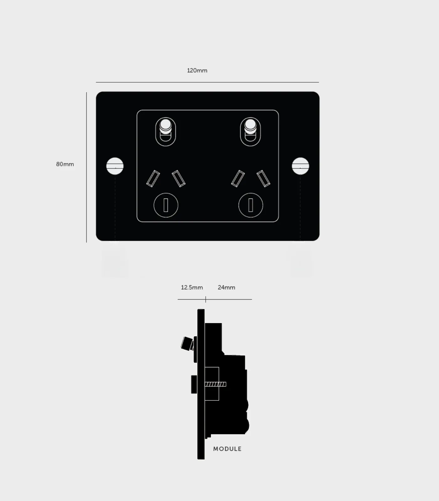 2 Plug Power Outlet