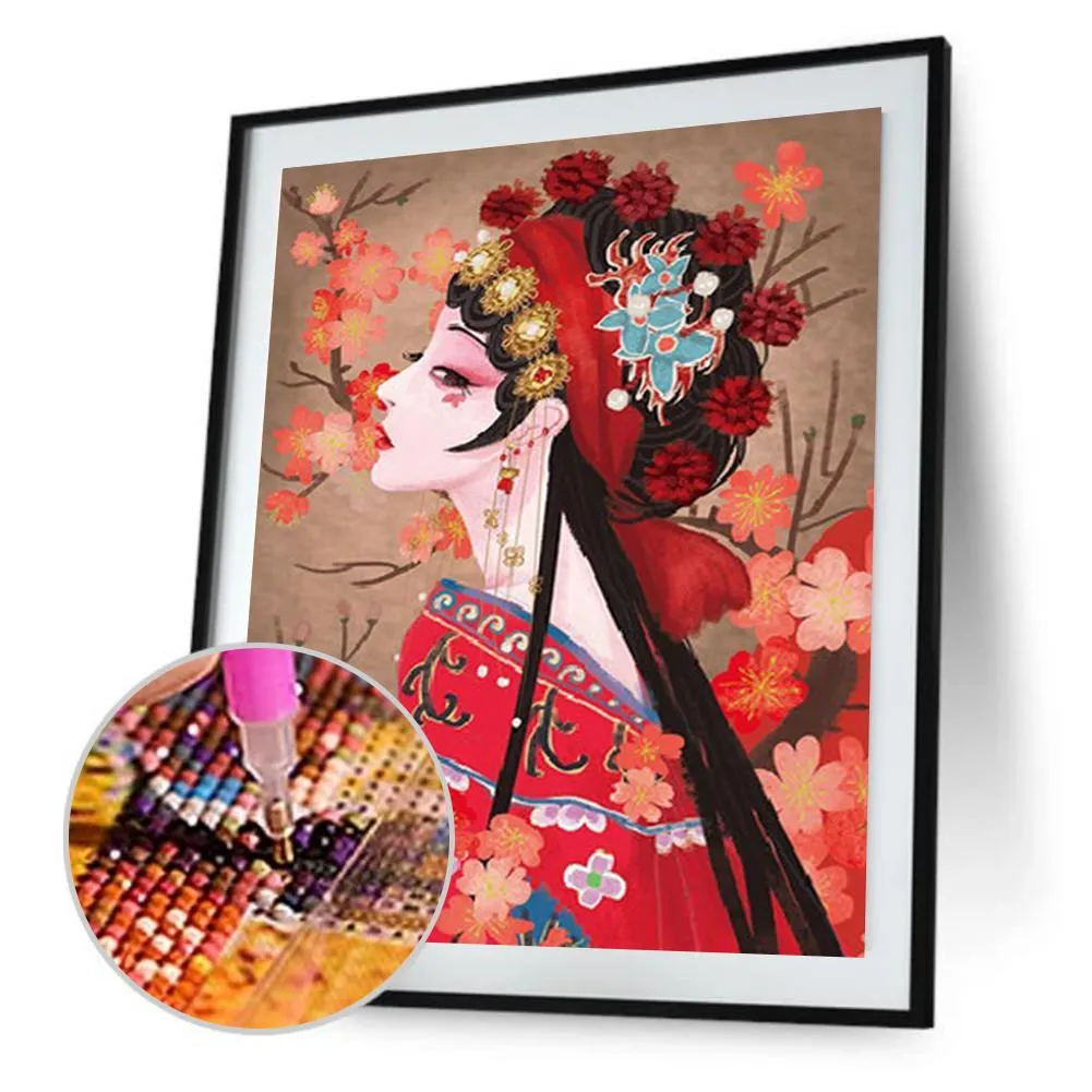 Ancient Women - 5D DIY Round Drill Diamond Painting (Canvas 40x50cm/15.71x19.69in )