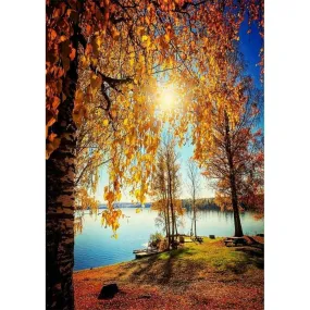 Autumn Riverside - Full Diamond Painting - (Canvas 30*40cm/11.81*15.75in)