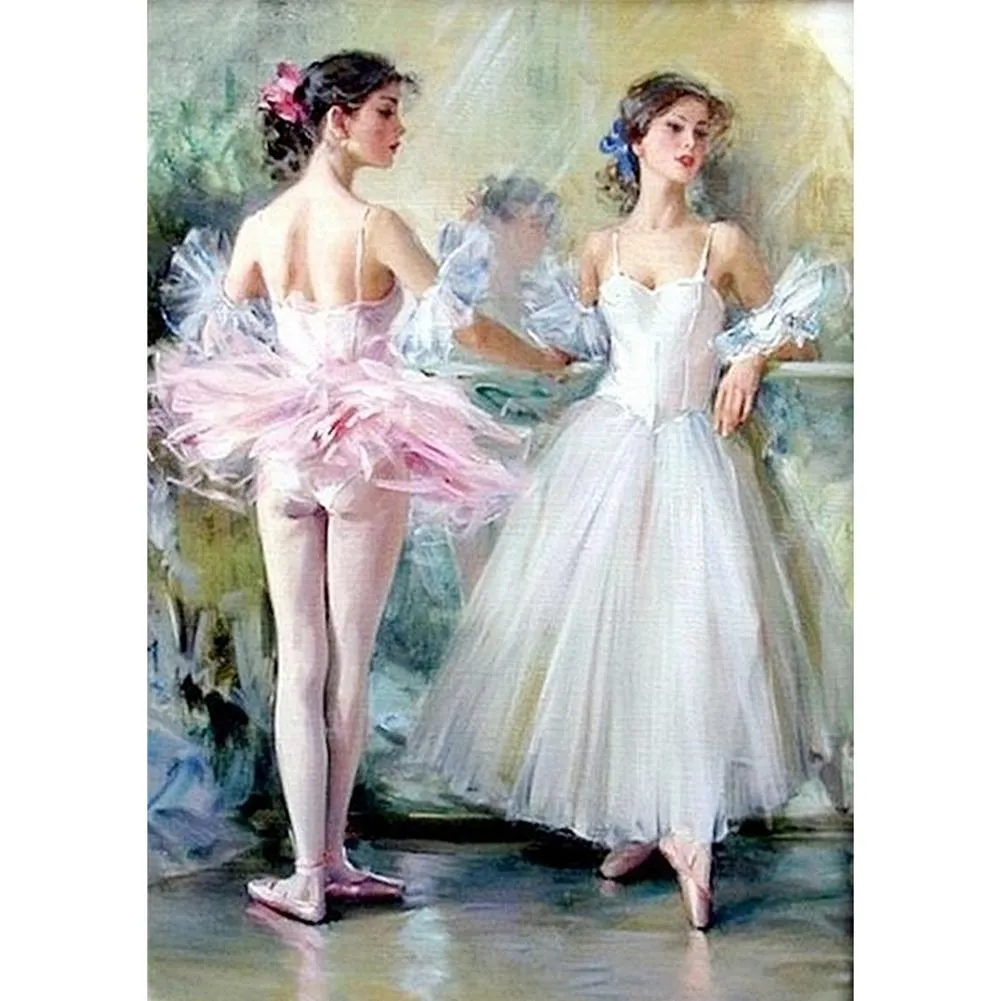 Ballet Girl - 5D DIY Round Drill Diamond Painting (Canvas 30x40cm/11.81x15.71in )