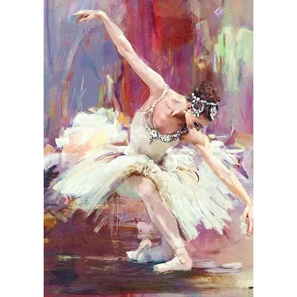 Ballet Girl - 5D DIY Round Drill Diamond Painting (Canvas 30x40cm/11.81x15.71in )