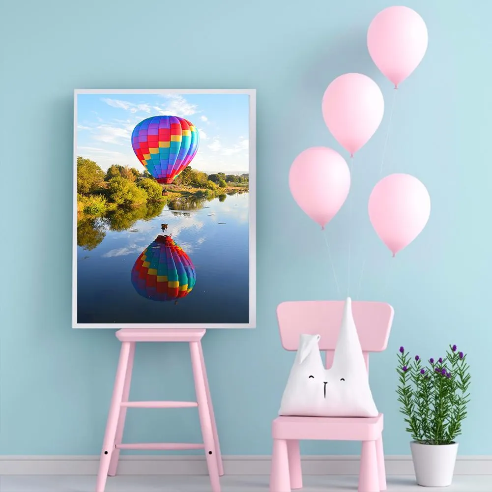 Balloon Landscape Home - Full Round Diamond - 30x40cm