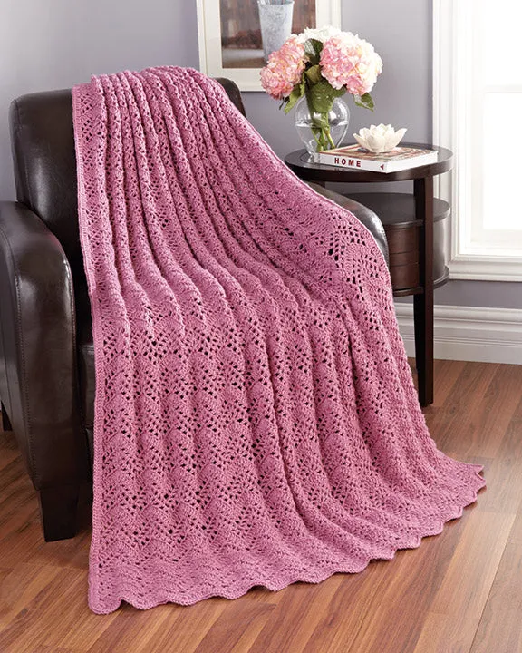 Bands of Lace Ripple Afghan