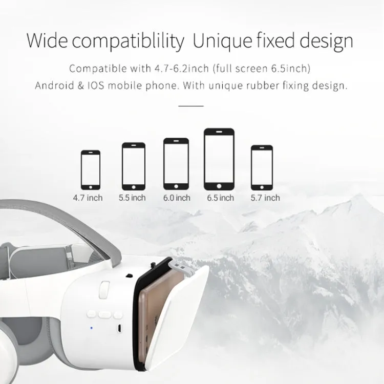 BOBOVR Z6 Virtual Reality 3D Video Glasses Suitable for 4.7-6.3 inch Smartphone with Bluetooth Headset (Black)