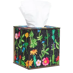 CA-TB01: Crystal Art Tissue Box - Floral