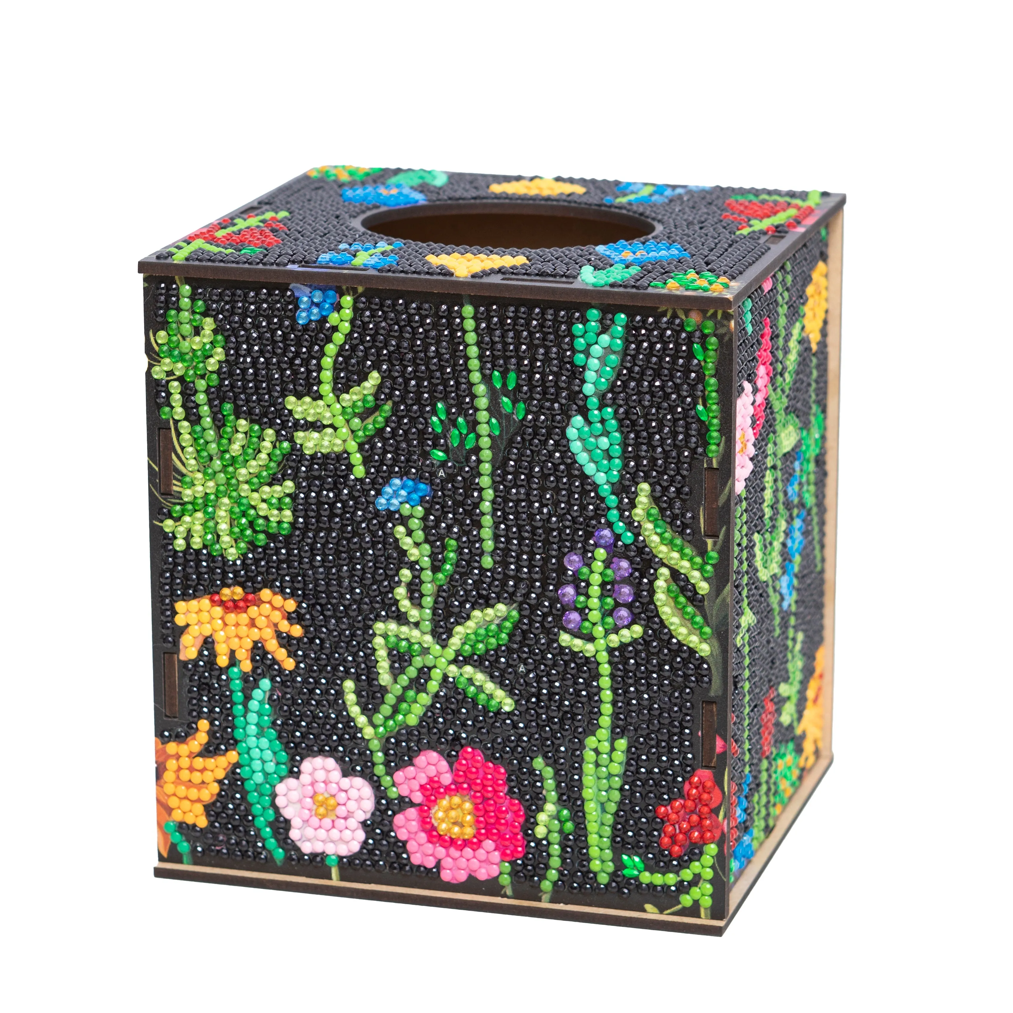 CA-TB01: Crystal Art Tissue Box - Floral