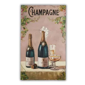 Champagne Toast Oil Paint Metal Wall Art