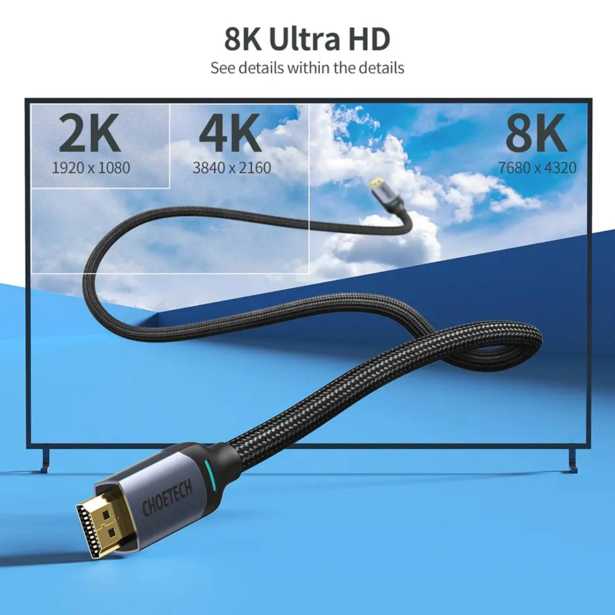 Choetech 8K HDMI to HDMI Cable (2m)