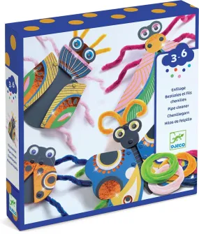 Djeco Fuzzy Bugs 3D Collage Kit - Art Kits for Kids