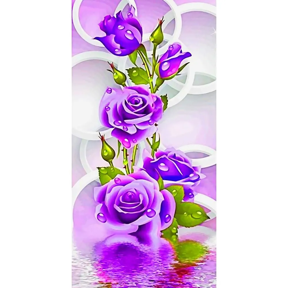 Fresh Flowers - 5D DIY Round Drill Diamond Painting 30*48cm