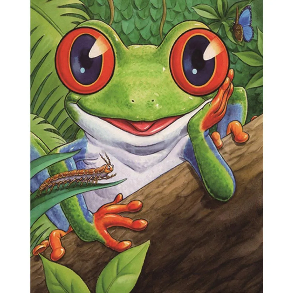 Frog - 5D DIY Round Drill Diamond Painting (Canvas 40x50cm/15.71x19.69in )