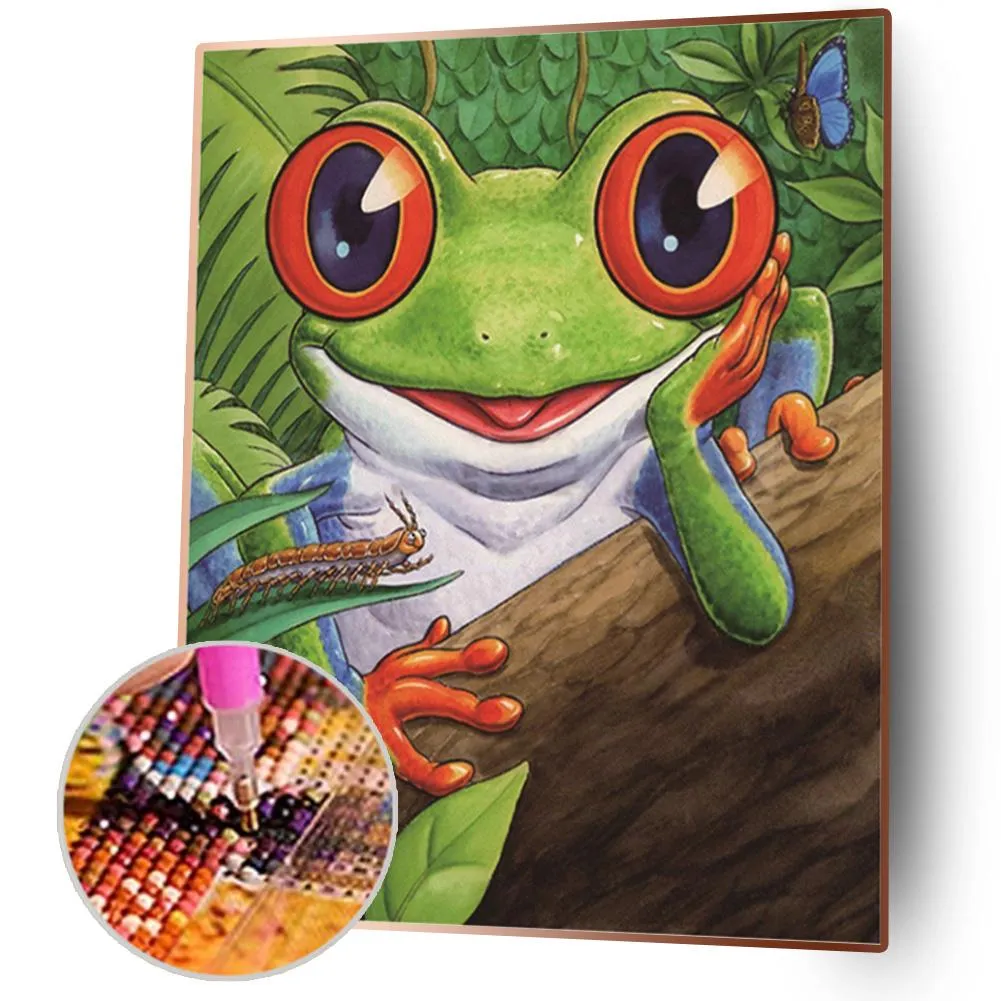 Frog - 5D DIY Round Drill Diamond Painting (Canvas 40x50cm/15.71x19.69in )