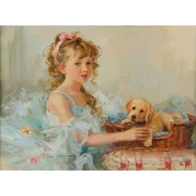 Girl and Puppy Room - Paint by Numbers 40x50cm