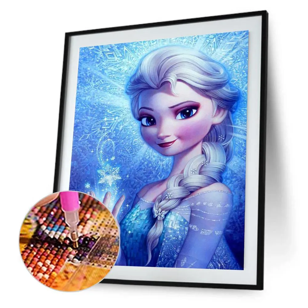 Ice Princess - Full Round Diamond - 30x40CM