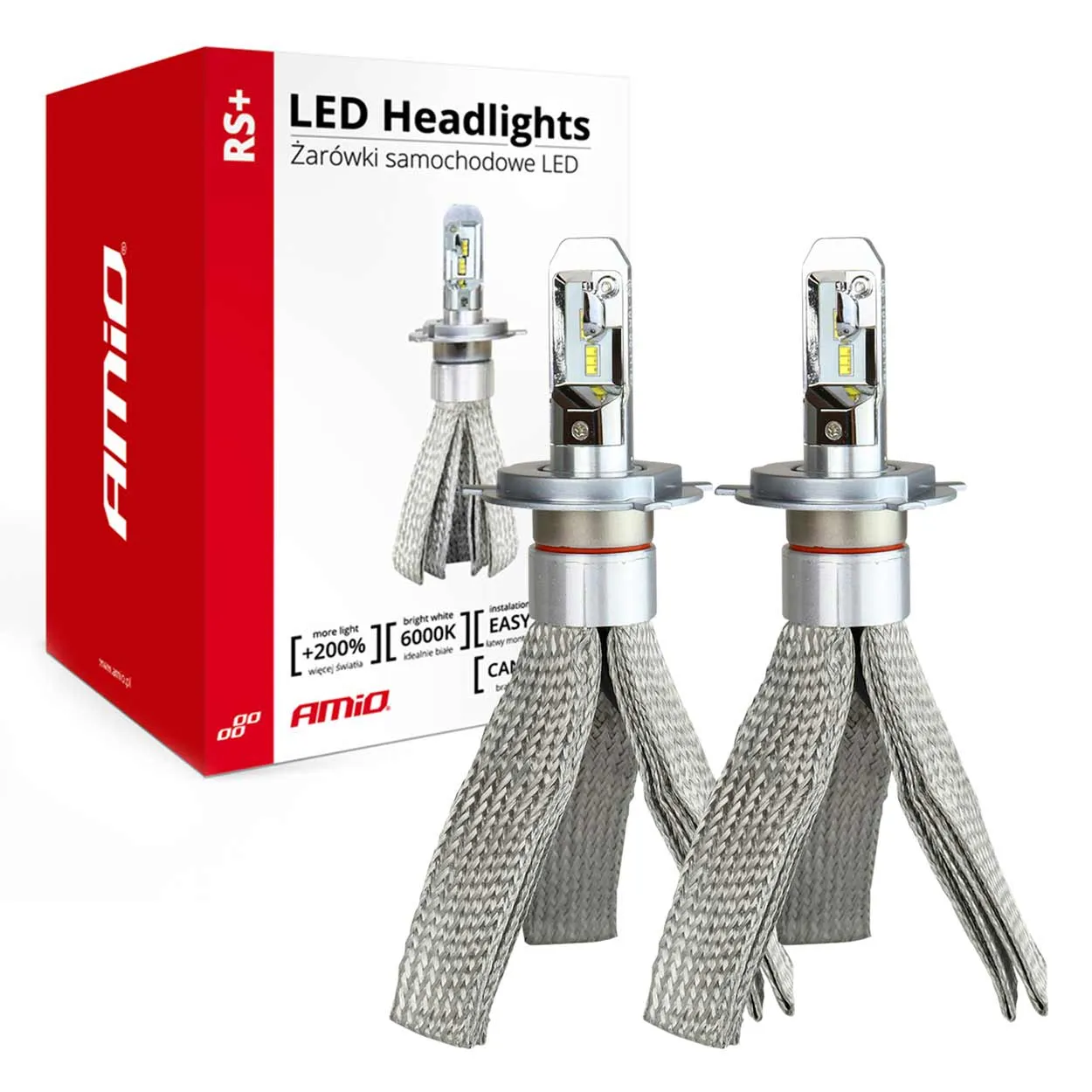 LED Headlight Bulbs H4 / 50w Slim Series