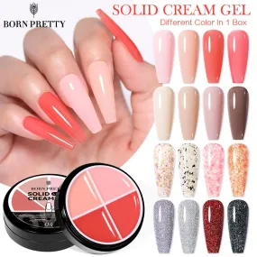 Solid Cream Gel Polish 4 Colours in 1 Born Pretty