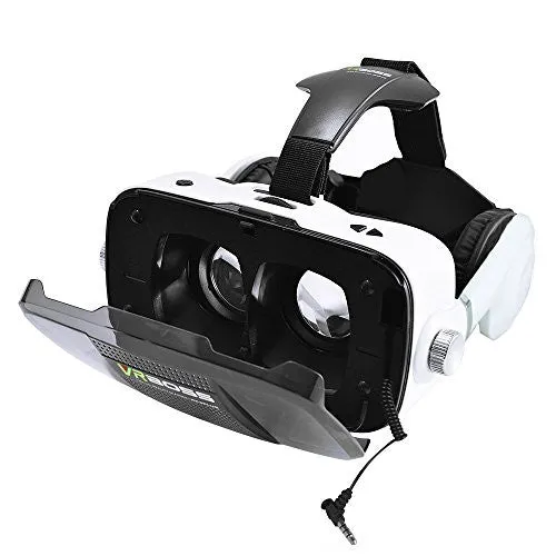 VIGICA VR BOSS Virtual Reality Headset 3D Glasses with Headphone for 4.0-6.3 inch iOS Android Smartphone iPhone...