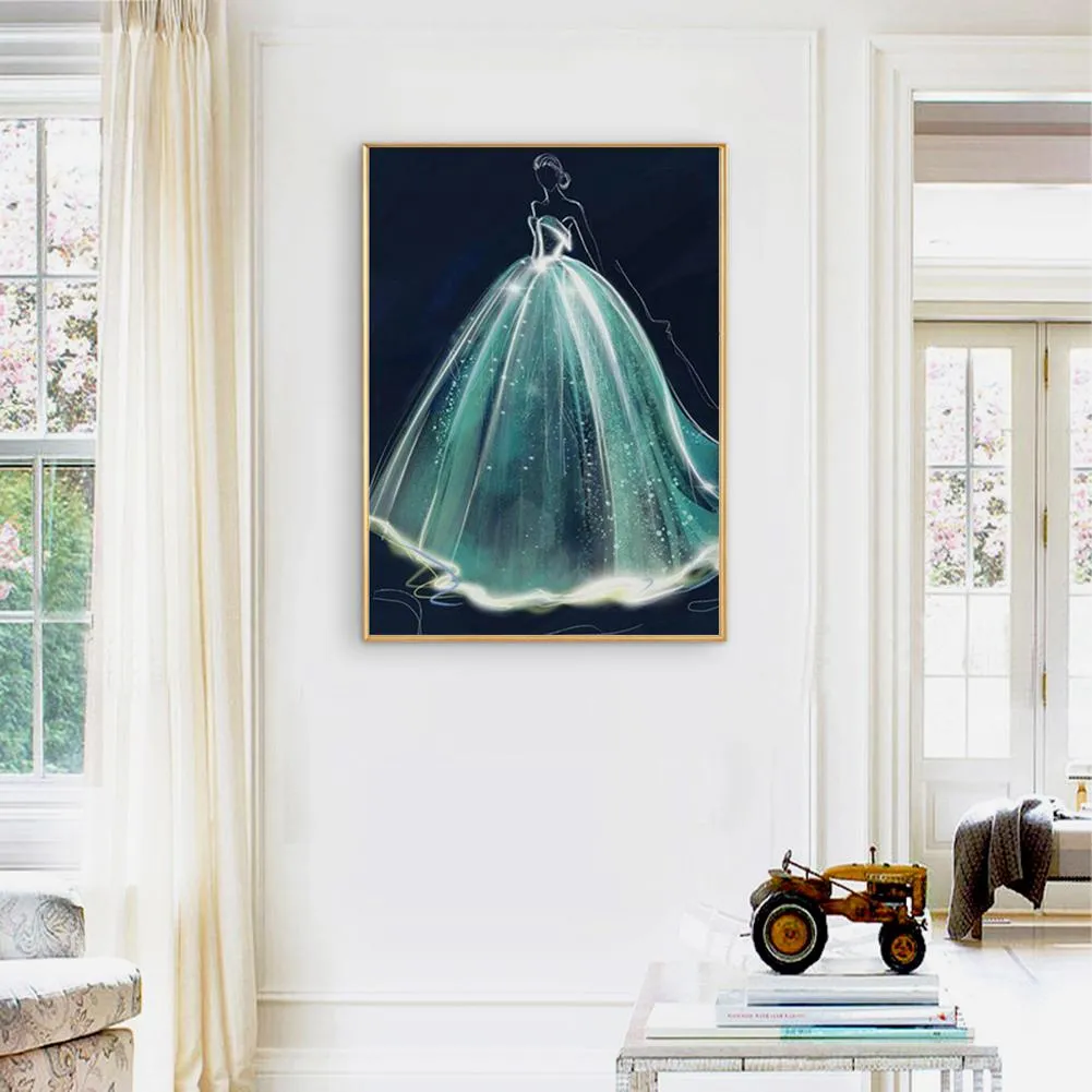 Wedding Dress Woman - Full Round Diamond - 40x50CM